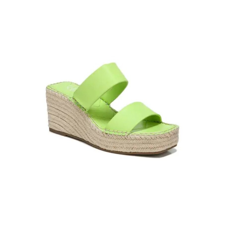Franco Sarto Cara Espadrille Platform Wedge Sandal Lime NWT Size 9.5